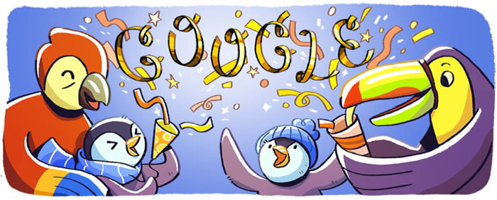 feliz año nuevo 2018 Google