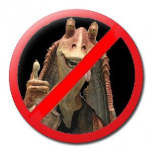 IKEA Star Wars: instrucciones de montaje de una espada láser jar-jar-binks-no