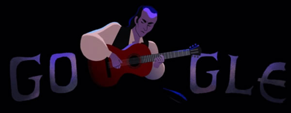 Paco de Lucía en el logo de Google paco lucia logo google doodle