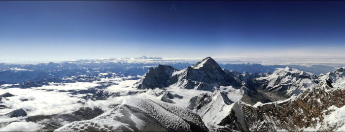 Vista panorámica 360 de la cima del Everest